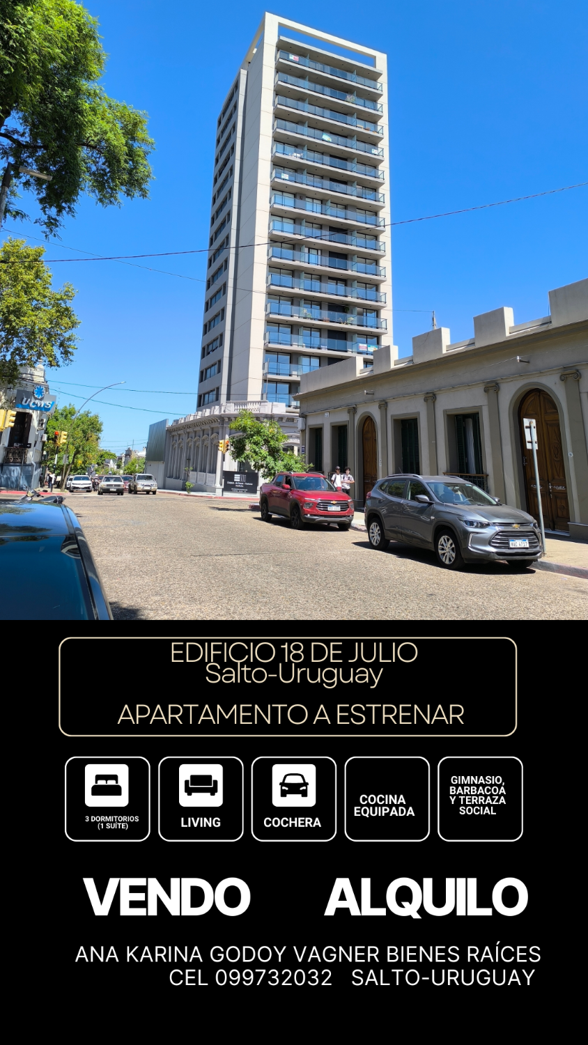 Apartamento a estrenar frente a Plaza Artigas