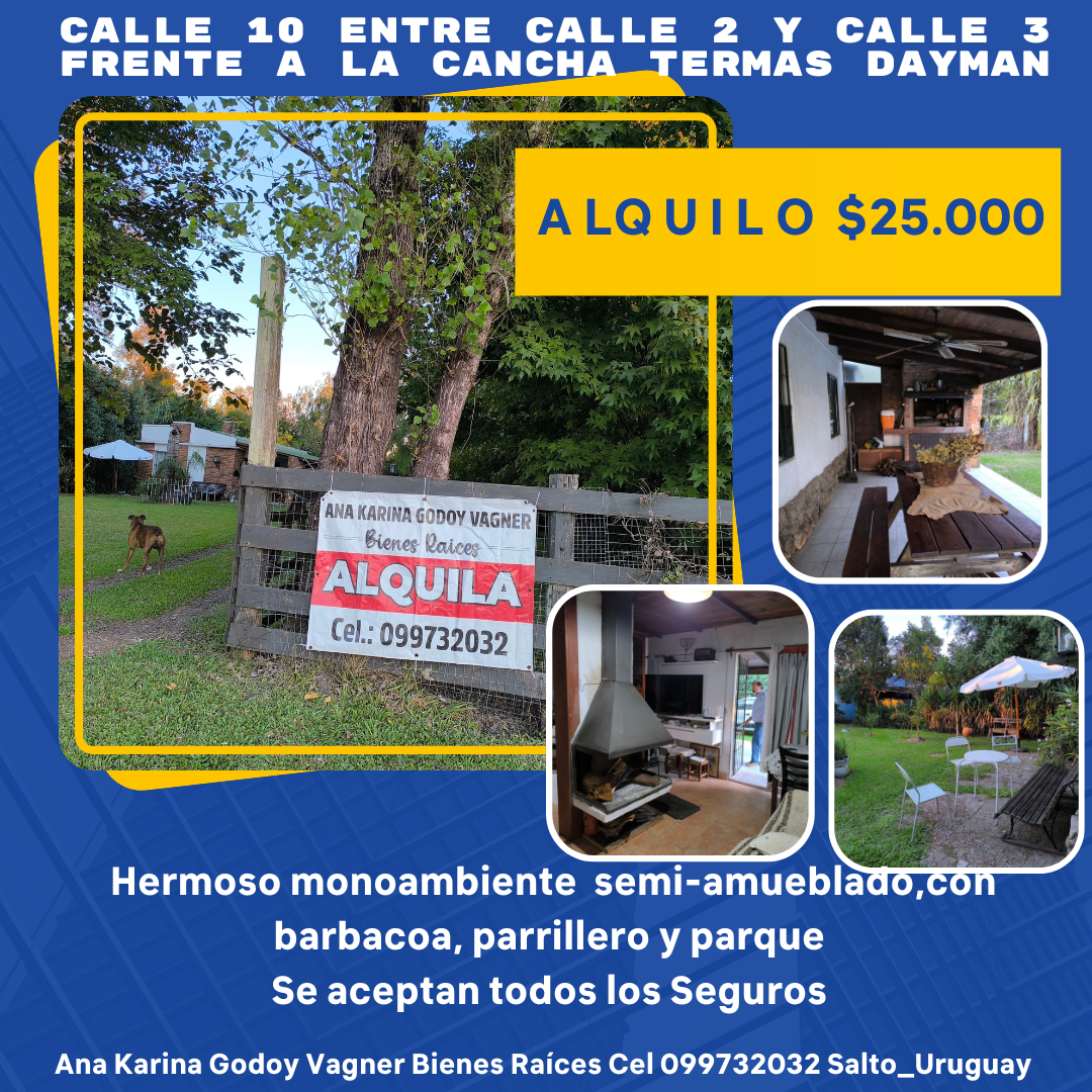 Alquilo en Termas Dayman -Salto