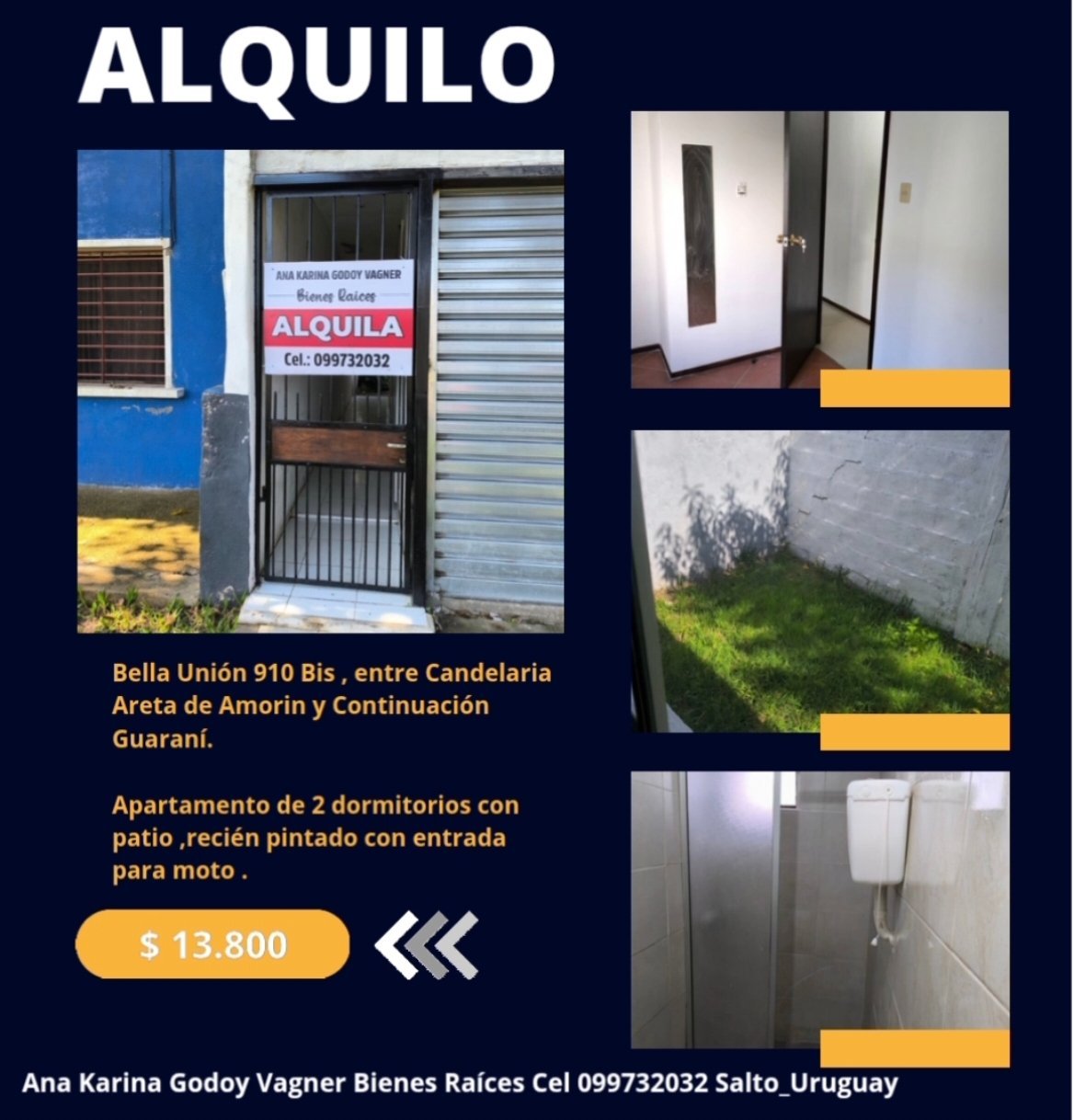 A L Q U I L O Ingreso inmediato, entre Avenida Blandenguez y Avenida Rodó. Ana Karina Godoy Vagner Bienes Raíces Cel 099732032 Gracias por elegirnos !